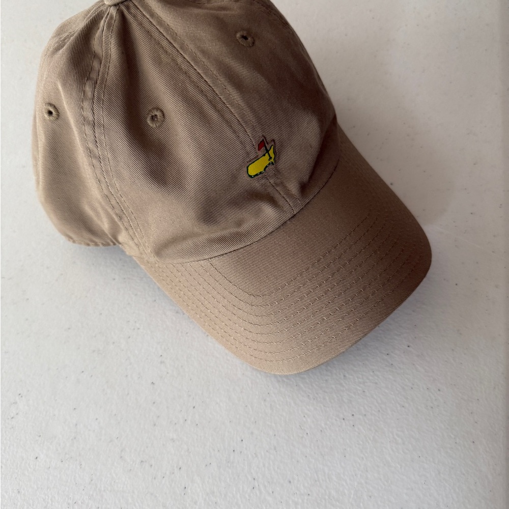 Masters Tan Baseball Cap with Yellow Logo